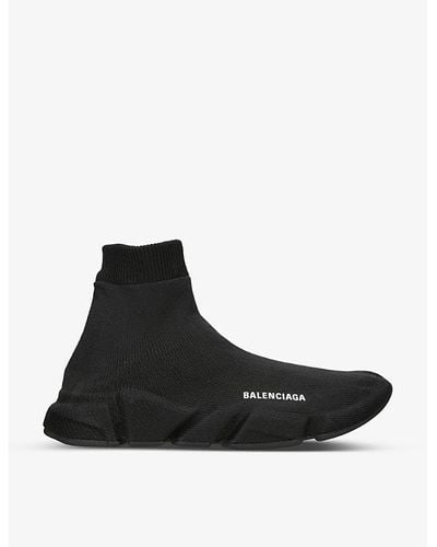 Balenciaga Speed Full Stretch-knit Sneakers - Black