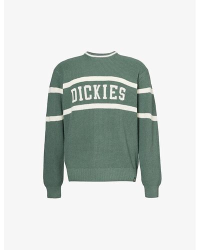 Dickies Melvern Branded Cotton Jumper - Green