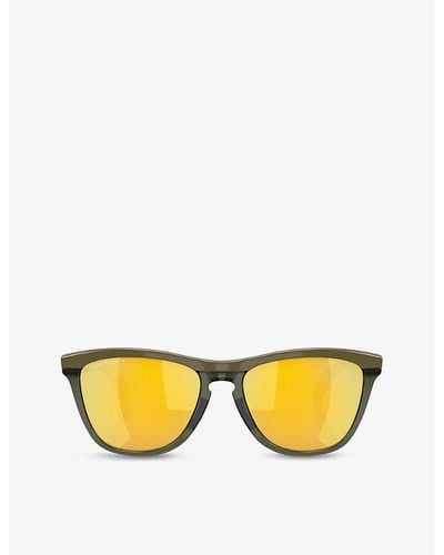 Oakley Oo9284 Frogskinstm Range Round-frame O Mattertm Sunglasses - Yellow
