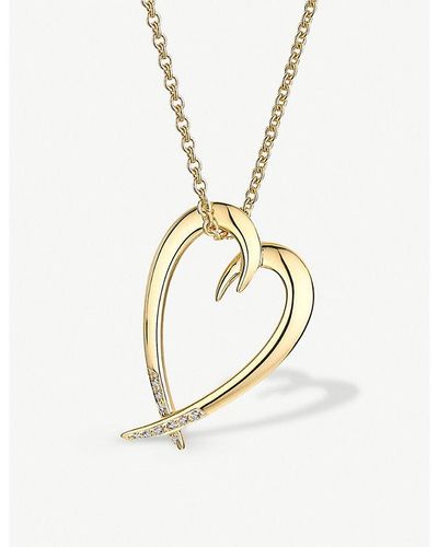 Shaun Leane Heart -vermeil And Diamond Necklace - Metallic