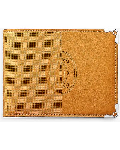 Cartier Must De Leather Card Holder - Orange