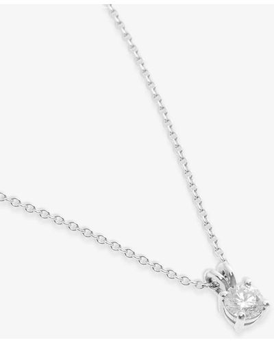 Skydiamond Claw-set Recycled 18ct White-gold And 0.45ct Brilliant-cut Diamond Necklace