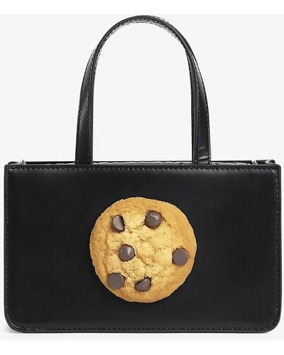 Puppets and Puppets Cookie Small Leather Shoulder Bag - Black