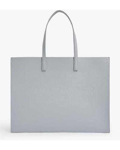 Ted Baker Icon Large Vinyl Tote Bag - Grey