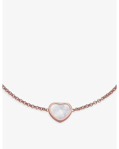 Chopard My Happy Hearts 18ct Rose-gold And Mother-of-pearl Bracelet - Natural