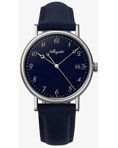 Breguet G5177bb2y9v6 Classique 18ct White-gold And Leather Automatic Watch - Blue