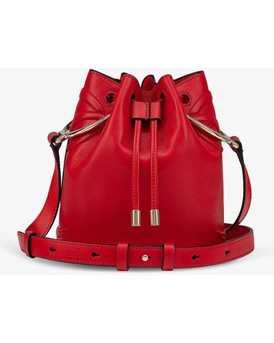 Christian Louboutin By My Side Leather Bucket Bag - Red