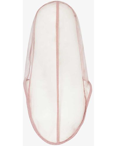 Rick Owens Transparent Weighted-seam Tulle Hood - White