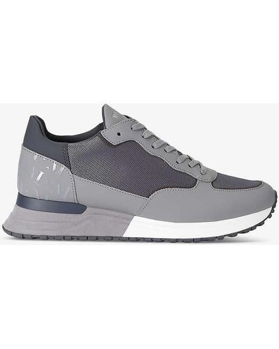 Mallet Popham Ballistic Leather And Neoprene Trainers - Grey