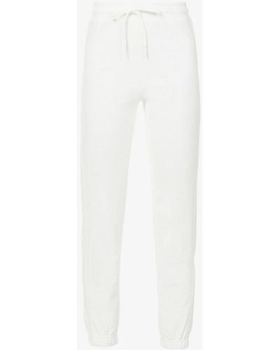 The White Company Tapered-leg Mid-rise Organic-cotton jogging Bottoms - White
