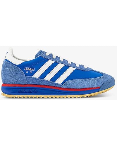 adidas Sl 72 Suede And Mesh Low-top Trainers - Blue
