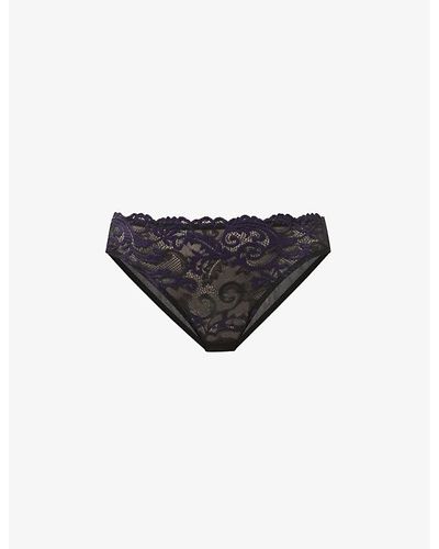 Wacoal Instant Icon Stretch-lace Brief - Black