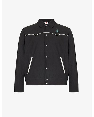 ICECREAM Logo-embroidered Cotton-blend Overshirt - Black