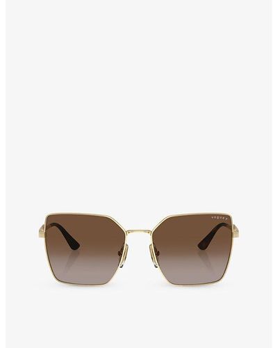 Vogue Vo4284s Square-frame Metal Sunglasses - Metallic