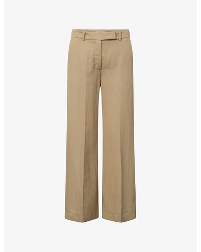 Lovechild 1979 Lea Straight-leg High-rise Stretch-woven Pants - Natural