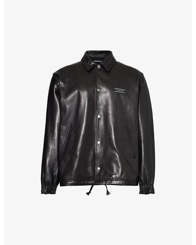 Undercover Relaxed-fit Leather Jacket - Black