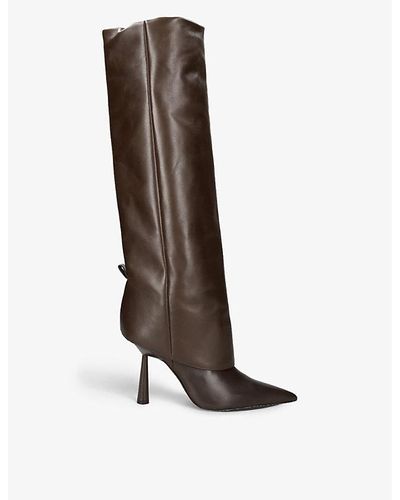 GIA COUTURE X Rosie Huntington-whiteley Rosie 31 Leather Heeled Boots - Brown
