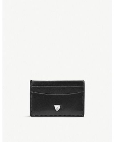 Aspinal of London Logo-embellished Leather Card Holder - Black
