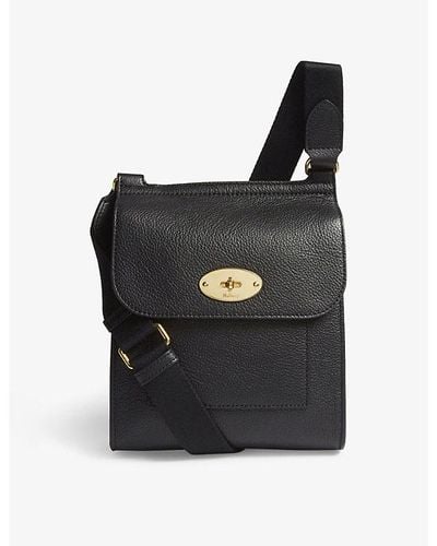 Mulberry Antony Small Grained-leather Messenger Bag - Black