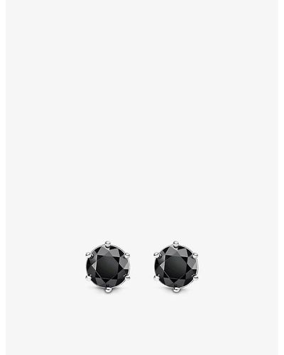 Thomas Sabo Sterling-silver And Cubic Zirconia Stud Earrings - Black