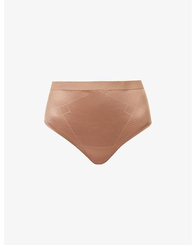 Spanx Thinstincts 2.0 High-rise Stretch-woven Thong - Natural