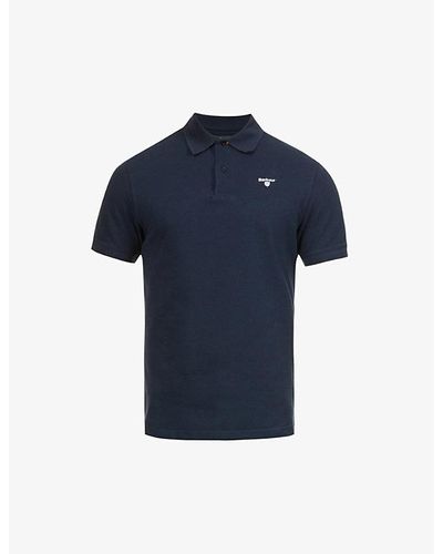 Barbour Crest-embroidered Regular-fit Cotton-piqué Polo Shirt Xx - Blue
