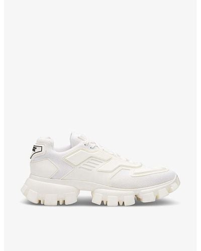 Prada Cloudbust Thunder Chunky-sole Fabric Sneakers - White