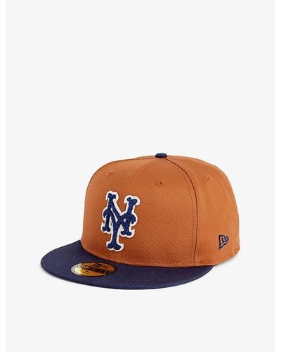 KTZ 59fifty New York Mets Brand-embroidered Cotton-twill Cap - Brown