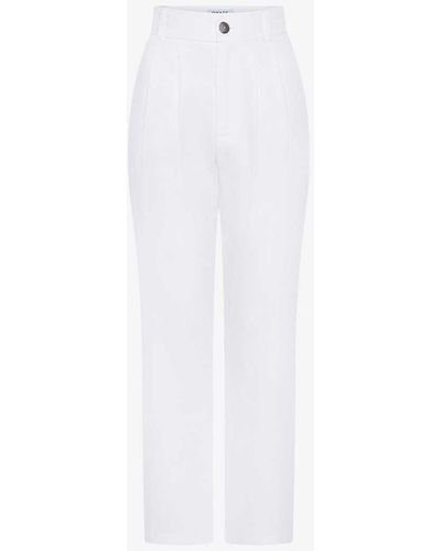 OMNES Cinnamon Straight-leg Relaxed-fit Stretch-woven Trousers - White
