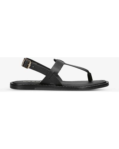Carvela Kurt Geiger Horizon T-bar Leather Sandals - Black