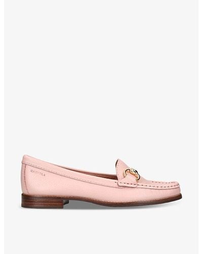 Carvela Kurt Geiger Click Horsebit-chain Leather Loafers - Pink