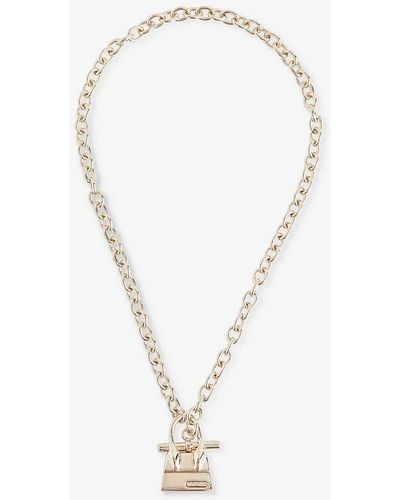 Jacquemus Le Chiquito Gold-tone Brass Necklace - White