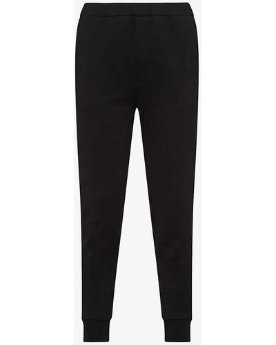 Prada Contrast-trim Tapered-leg Cotton And Recycled-nylon jogging Bottoms - Black