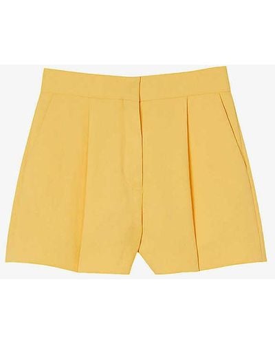 Sandro Ray Slip-pocket Woven Shorts - Yellow