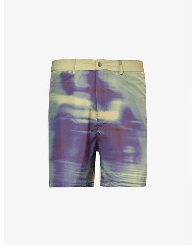Daily Paper Yaro All-over-print Woven Shorts - Blue
