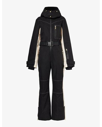 P.E Nation Summit Hooded Recycled-polyester Ski Suit - Black