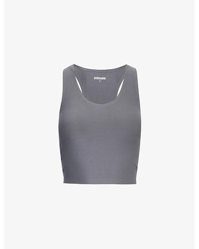GYMSHARK Everywear Cropped Stretch-woven Top X - Gray