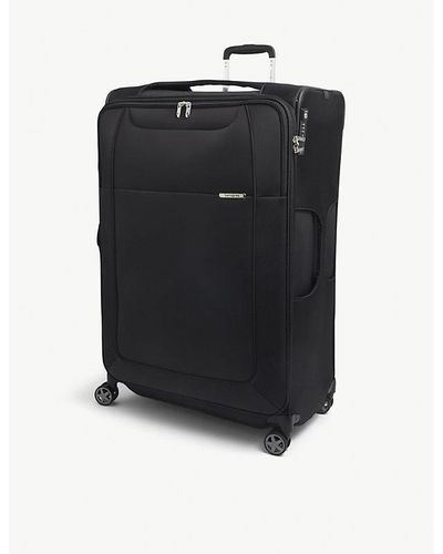 Samsonite Spinner Soft-shell 4 Wheel Branded Woven Cabin Suitcase - Black