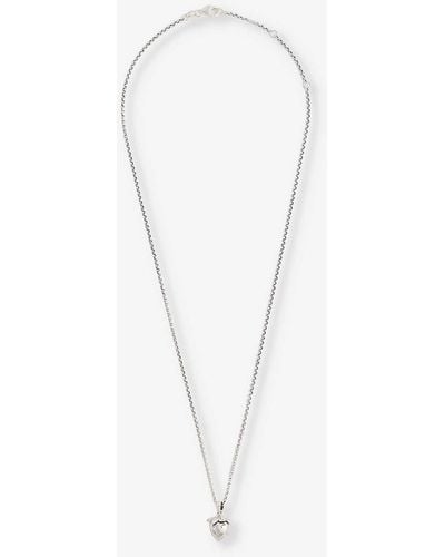 Serge Denimes Strawberry 925 Sterling Necklace - White