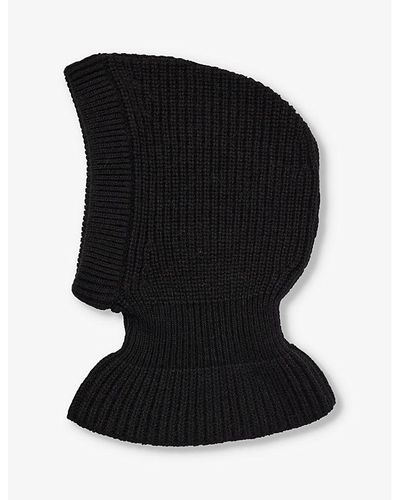 Lemaire Ribbed Wool-blend Balaclava - Black
