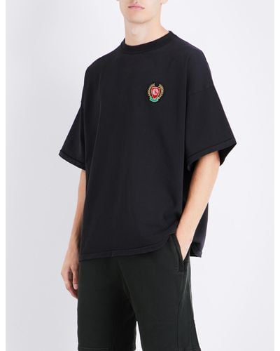 Yeezy Season 5 Badge-detail Cotton-jersey T-shirt - Black