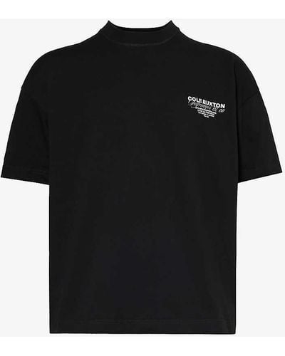 Cole Buxton X Selfridges Logo-print Cotton-jersey T-shirt - Black
