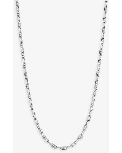 Maria Black Marittima Chain-link White Rhodium-plated Sterling- Necklace - Metallic