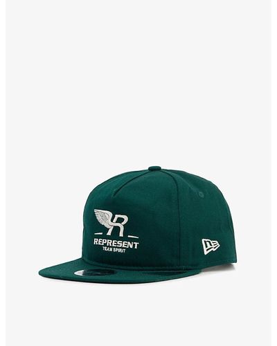 Represent X New Era 9fifty Logo-embroidered Cotton Baseball Cap - Green