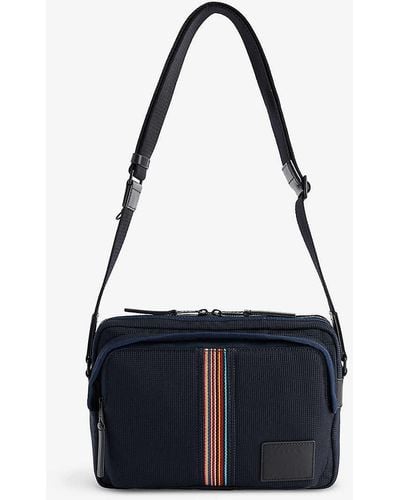 Paul Smith Signature Stripe Woven Cross-body Bag - Blue