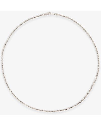 Serge Denimes Rope-chain Polished Sterling- Necklace - White