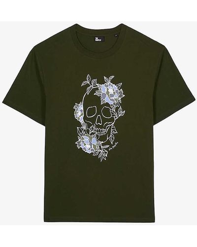 The Kooples Graphic-print Cotton T-shirt - Green