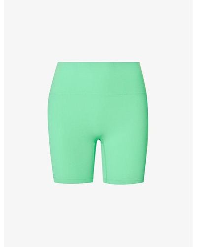 ADANOLA Ultimate Cropped High-rise Stretch-woven Shorts - Green