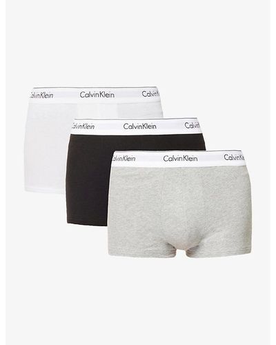 Calvin Klein Boys' Little Cotton Assorted Boxer Briefs Underwear,  2 Pack-CK Statement Print Black, Neutral Gray, 12-14: Clothing, Shoes &  Jewelry