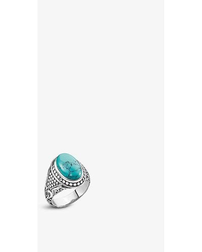 Thomas Sabo Arizona Sterling-silver And Faux- Signet Ring - Multicolour